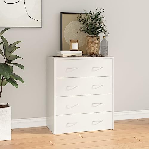Qnhdfrt Kommode mit 4 Schubladen Hochglanz-Weiß 60x30,5x71 cm Sideboard Schrank Stauraum für Wohnzimmer Flur Küche Aufbewahrungsschrank Qnhdfrt Kommode mit 4 Schubladen Hochglanz-Weiß 60x30,5x71 cm Sideboard Schrank Stauraum für Wohnzimmer Flur Küche Aufbewahrungsschrank von Qnhdfrt