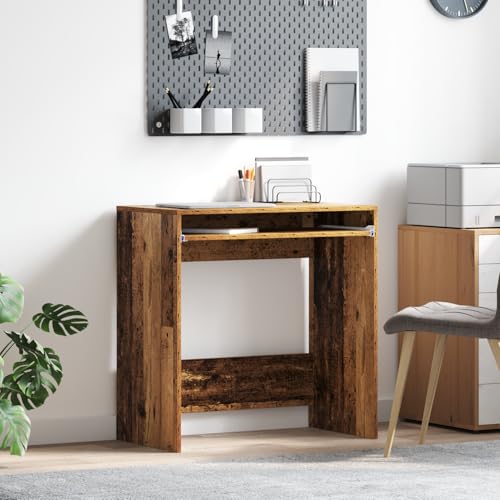 Qnhdfrt Kompakter Schreibtisch aus Holzwerkstoff mit altem Holz Design Rechteckig Braun für Büro Jugendzimmer Computertisch Qnhdfrt Kompakter Schreibtisch aus Holzwerkstoff mit altem Holz Design Rechteckig Braun für Büro Jugendzimmer Computertisch von Qnhdfrt