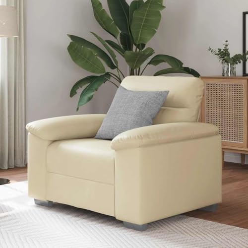 Qnhdfrt Kompakter Sessel Kunstleder Creme 60 cm Sitzbreite Bequemer Relaxsessel mit Breiten Armlehnen für Wohnzimmer Büro oder Balkon Qnhdfrt Kompakter Sessel Kunstleder Creme 60 cm Sitzbreite Bequemer Relaxsessel mit Breiten Armlehnen für Wohnzimmer Büro oder Balkon von Qnhdfrt