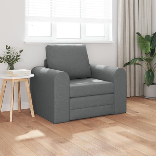 Qnhdfrt Kompaktes Schlafsofa Bett 2-in-1 Dunkelgrau Stoff 98x71x83 cm mit Weichen Kissen Modernes Design für Wohnzimmer Schlafzimmer Entspannung Qnhdfrt Kompaktes Schlafsofa Bett 2-in-1 Dunkelgrau Stoff 98x71x83 cm mit Weichen Kissen Modernes Design für Wohnzimmer Schlafzimmer Entspannung von Qnhdfrt