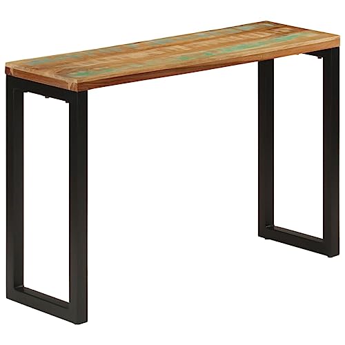 Qnhdfrt Konsolentisch aus Altholz Massiv 110x35x75 cm Schlankes Design mit Stabilem Eisen Rahmen für Eingangsbereich Wohnzimmer Flur Qnhdfrt Konsolentisch aus Altholz Massiv 110x35x75 cm Schlankes Design mit Stabilem Eisen Rahmen für Eingangsbereich Wohnzimmer Flur von Qnhdfrt