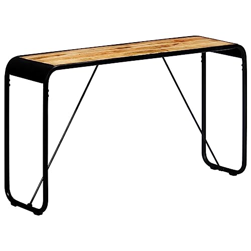 Qnhdfrt Konsolentisch aus Raues Massivholz Mango 140x35x76 cm mit Pulverbeschichteten Stahlbeinen Industrieller Stil für Flur Wohnzimmer oder Eingangsbereich Dekoration Qnhdfrt Konsolentisch aus Raues Massivholz Mango 140x35x76 cm mit Pulverbeschichteten Stahlbeinen Industrieller Stil für Flur Wohnzimmer oder Eingangsbereich Dekoration von Qnhdfrt