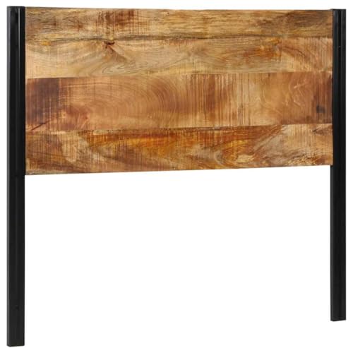 Qnhdfrt Kopfteil 120 cm Mangoholz und Eisen mit Langlebigem Rahmen Modernes Design Freistehendes Bett Rückenlehne für Schlafzimmer Wohnzimmer Gästezimmer von Qnhdfrt