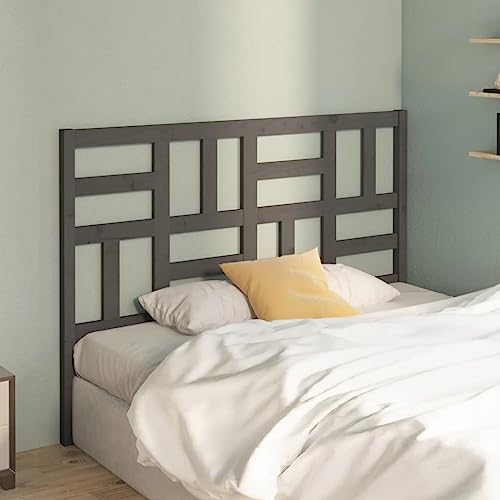 Qnhdfrt Kopfteil 126x104 cm Grau Massivholz Kiefer Modernes Lattendesign Bequeme Rückenlehne für Schlafzimmer Jugendzimmer Gästezimmer von Qnhdfrt