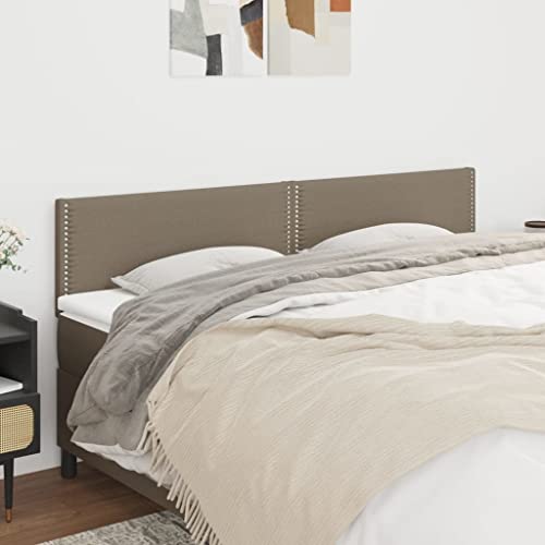 Qnhdfrt Kopfteil 2er Set Bettkopfteil Taupe 100x5x78/88 cm Hochwertiges Wandkissen aus Polyester Stoff Holzbeine Höhenverstellbar Modernes Design für Schlafzimmer Qnhdfrt Kopfteil 2er Set Bettkopfteil Taupe 100x5x78/88 cm Hochwertiges Wandkissen aus Polyester Stoff Holzbeine Höhenverstellbar Modernes Design für Schlafzimmer von Qnhdfrt
