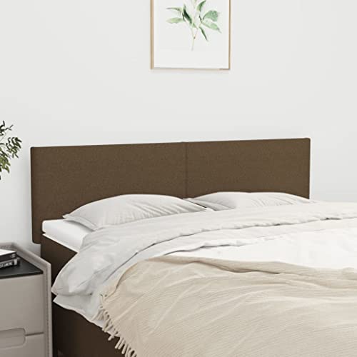 Qnhdfrt Kopfteil 2er Set Dunkelbraun 144x78/88 cm Bettkopfteil aus Polyester & Lärchenholz höhenverstellbar bequemes Wandpolster für Schlafzimmer und Gästezimmer Qnhdfrt Kopfteil 2er Set Dunkelbraun 144x78/88 cm Bettkopfteil aus Polyester & Lärchenholz höhenverstellbar bequemes Wandpolster für Schlafzimmer und Gästezimmer von Qnhdfrt