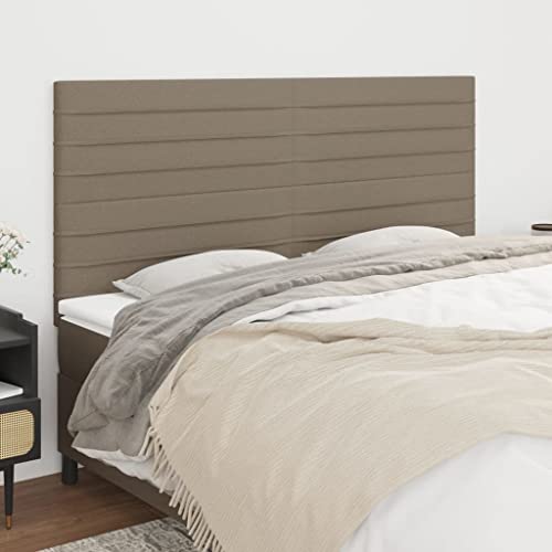 Qnhdfrt Kopfteil 4er Set Taupe 100x5x78/88 cm aus strapazierfähigem Stoff und massiver Lärche Höhenverstellbar Robuste Beine Modernes Wandpolster für Schlafzimmer und Boxspringbett Qnhdfrt Kopfteil 4er Set Taupe 100x5x78/88 cm aus strapazierfähigem Stoff und massiver Lärche Höhenverstellbar Robuste Beine Modernes Wandpolster für Schlafzimmer und Boxspringbett von Qnhdfrt