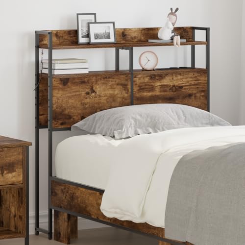Qnhdfrt Kopfteil 80 cm Räuchereiche Massiver Holzwerkstoff mit LED und Stauraum Modernes Bett Kopfteil mit Steckdosen und USB C für Jugend und Erwachsenenschlafzimmer Qnhdfrt Kopfteil 80 cm Räuchereiche Massiver Holzwerkstoff mit LED und Stauraum Modernes Bett Kopfteil mit Steckdosen und USB C für Jugend und Erwachsenenschlafzimmer von Qnhdfrt