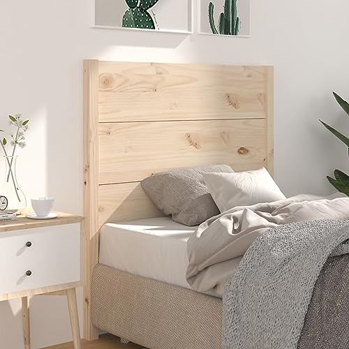 Qnhdfrt Kopfteil 81x100 cm Massiv Kiefer unbehandelt rustikales Holz-Bett Kopfende als Bequeme Rückenlehne für Schlaf und Gästezimmer von Qnhdfrt