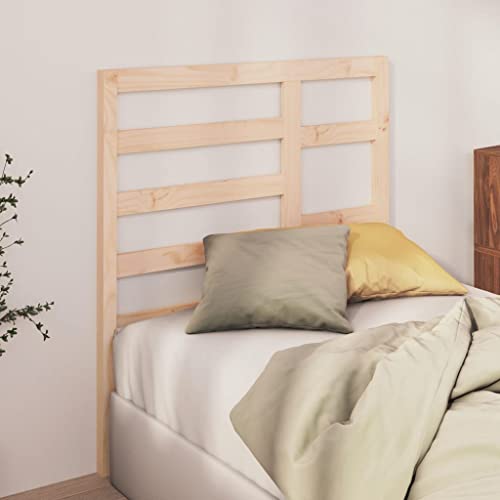 Qnhdfrt Kopfteil 81x104 cm aus massiver unbehandelter Kiefer Modernes rustikales Design 4 cm Flache Bauweise kompatibel Bettrahmen für Schlafzimmer und Gästezimmer von Qnhdfrt