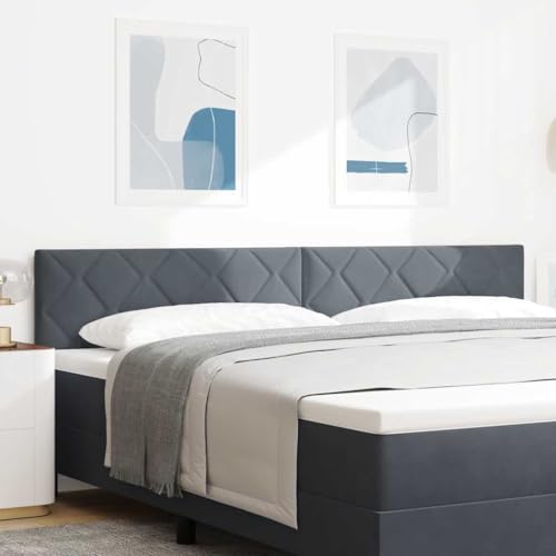 Qnhdfrt Kopfteil Bett 100x40 cm Dunkelgrau Höhenverstellbar Wandmontiertes Samt Bed Headboard Modernes Design für Schlafzimmer 2er Set Qnhdfrt Kopfteil Bett 100x40 cm Dunkelgrau Höhenverstellbar Wandmontiertes Samt Bed Headboard Modernes Design für Schlafzimmer 2er Set von Qnhdfrt