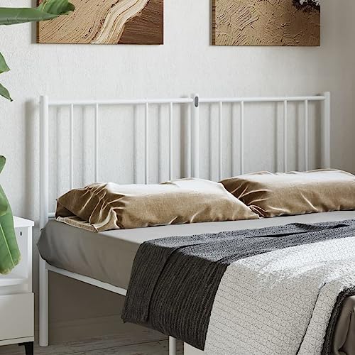 Qnhdfrt Kopfteil Bett 125 x 90 cm Weiß Stahl Metall Headboard für Bett Kopfenden Matratzenbreite 120 cm Modernes Design Robust und Stabil fürs Schlafzimmer Qnhdfrt Kopfteil Bett 125 x 90 cm Weiß Stahl Metall Headboard für Bett Kopfenden Matratzenbreite 120 cm Modernes Design Robust und Stabil fürs Schlafzimmer von Qnhdfrt