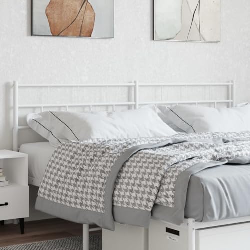 Qnhdfrt Kopfteil Bett 160 cm Weiß aus pulverbeschichtetem Stahl Modernes Design Robust und Stabil Kompatibel für Bettrahmen mit runden Rohren Schlafzimmer Qnhdfrt Kopfteil Bett 160 cm Weiß aus pulverbeschichtetem Stahl Modernes Design Robust und Stabil Kompatibel für Bettrahmen mit runden Rohren Schlafzimmer von Qnhdfrt