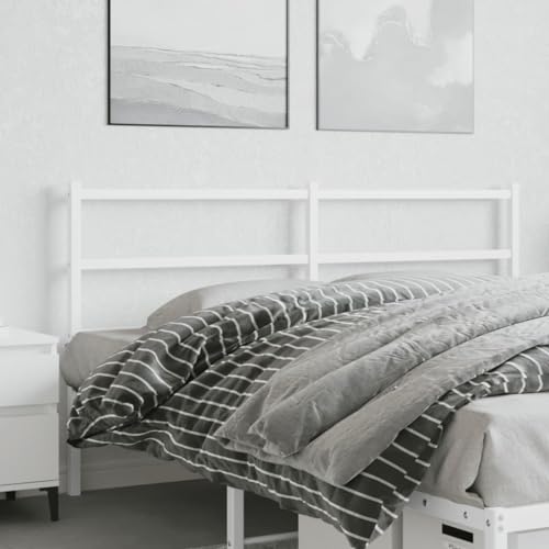 Qnhdfrt Kopfteil Bett 160 cm Weiß aus pulverbeschichtetem Stahl Modernes Design Robuste Metallkonstruktion Bequeme Rückenlehne für Schlafzimmer und Gästezimmer Qnhdfrt Kopfteil Bett 160 cm Weiß aus pulverbeschichtetem Stahl Modernes Design Robuste Metallkonstruktion Bequeme Rückenlehne für Schlafzimmer und Gästezimmer von Qnhdfrt