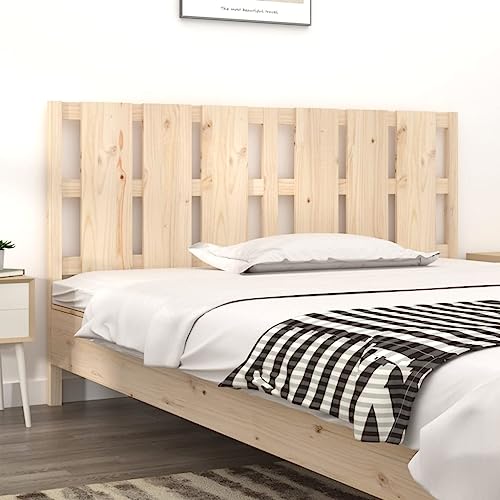 Qnhdfrt Kopfteil Bett 185,5x100 cm Massiv Kiefer unbehandelt, rustikales Headboard für Doppelbett, natürliche Bettrückwand als Bequeme Rückenlehne fürs Schlafzimmer Gästezimmer von Qnhdfrt