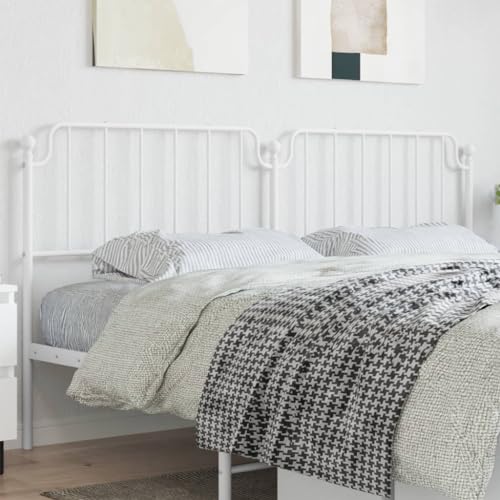 Qnhdfrt Kopfteil Bett 200 cm Weiß aus pulverbeschichtetem Stahl Modernes Design Robust und Stabil für Schlafzimmer mit Matratzenbreite 200 cm Qnhdfrt Kopfteil Bett 200 cm Weiß aus pulverbeschichtetem Stahl Modernes Design Robust und Stabil für Schlafzimmer mit Matratzenbreite 200 cm von Qnhdfrt