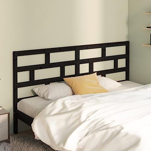 Qnhdfrt Kopfteil Bett 206x4x100 cm Massivholz Kiefer Schwarz Modernes Design Robuste Bett Rückenlehne für Schlafzimmer Gästezimmer und Jugendzimmer Qnhdfrt Kopfteil Bett 206x4x100 cm Massivholz Kiefer Schwarz Modernes Design Robuste Bett Rückenlehne für Schlafzimmer Gästezimmer und Jugendzimmer von Qnhdfrt
