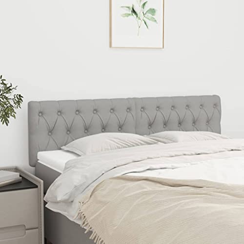 Qnhdfrt Kopfteil Bett 2er Set Hellgrau 72x7x78/88 cm Stoff mit massiver Lärchenholz Basis Höhenverstellbar & Bequem für Jugendzimmer und Schlafzimmer Qnhdfrt Kopfteil Bett 2er Set Hellgrau 72x7x78/88 cm Stoff mit massiver Lärchenholz Basis Höhenverstellbar & Bequem für Jugendzimmer und Schlafzimmer von Qnhdfrt