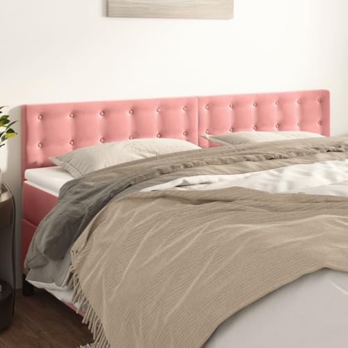 Qnhdfrt Kopfteil Bett 2er Set Rosa Samt Höhenverstellbar 90x78/88 cm Bequeme Rückenlehne Modernes Design für Schlafzimmer und Gästezimmer Qnhdfrt Kopfteil Bett 2er Set Rosa Samt Höhenverstellbar 90x78/88 cm Bequeme Rückenlehne Modernes Design für Schlafzimmer und Gästezimmer von Qnhdfrt