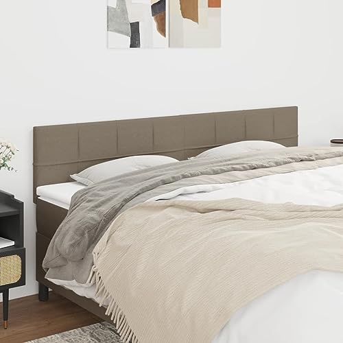 Qnhdfrt Kopfteil Bett 2er Set Taupe 80x78/88 cm Modernes Stoff Design mit Höhenverstellung und massiven Lärchenholzbeinen Bequeme Rückenlehne für Schlafzimmer und Gästezimmer Qnhdfrt Kopfteil Bett 2er Set Taupe 80x78/88 cm Modernes Stoff Design mit Höhenverstellung und massiven Lärchenholzbeinen Bequeme Rückenlehne für Schlafzimmer und Gästezimmer von Qnhdfrt
