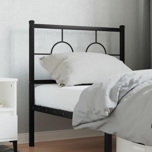 Qnhdfrt Kopfteil Bett 80 cm Schwarz aus pulverbeschichtetem Stahl Modernes Design Robustes Metallkopfteil für 80 cm breite Matratzen Bequeme Rückenlehne fürs Lesen im Schlafzimmer Qnhdfrt Kopfteil Bett 80 cm Schwarz aus pulverbeschichtetem Stahl Modernes Design Robustes Metallkopfteil für 80 cm breite Matratzen Bequeme Rückenlehne fürs Lesen im Schlafzimmer von Qnhdfrt