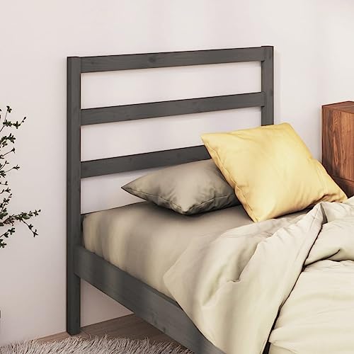 Qnhdfrt Kopfteil Bett Grau 96x4x100 cm Massivholz Kiefer Modernes Design Robustes Rückenlehne für Schlafzimmer Wohnung Jugendzimmer von Qnhdfrt