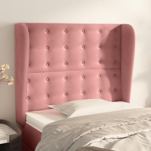Qnhdfrt Kopfteil Bett Rosa 103x118/128 cm Samt mit Höhenverstellbarer Rückenlehne und Stabilen Holzbeinen Bequemes Wandpolster für Schlafzimmer Qnhdfrt Kopfteil Bett Rosa 103x118/128 cm Samt mit Höhenverstellbarer Rückenlehne und Stabilen Holzbeinen Bequemes Wandpolster für Schlafzimmer von Qnhdfrt