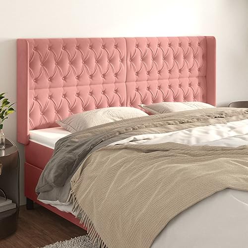 Qnhdfrt Kopfteil Bett Rosa 183 cm Samt mit Höhenverstellung Modernes Bett kopfteil für Schlafzimmer Wohnzimmer als Bequeme Rückenlehne Qnhdfrt Kopfteil Bett Rosa 183 cm Samt mit Höhenverstellung Modernes Bett kopfteil für Schlafzimmer Wohnzimmer als Bequeme Rückenlehne von Qnhdfrt