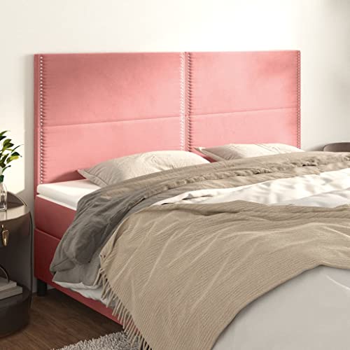Qnhdfrt Kopfteil Bett Samt Rosa 180 x 5 x 118/128 cm Höhenverstellbar mit Holzbeinen für Schlafzimmer Qnhdfrt Kopfteil Bett Samt Rosa 180 x 5 x 118/128 cm Höhenverstellbar mit Holzbeinen für Schlafzimmer von Qnhdfrt