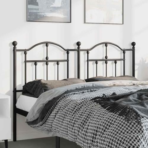 Qnhdfrt Kopfteil Bett Schwarz Stahl 156 x 97 cm Robuste Metallkonstruktion mit Pulverbeschichtung für 150 cm Matratzenbreite Qnhdfrt Kopfteil Bett Schwarz Stahl 156 x 97 cm Robuste Metallkonstruktion mit Pulverbeschichtung für 150 cm Matratzenbreite von Qnhdfrt