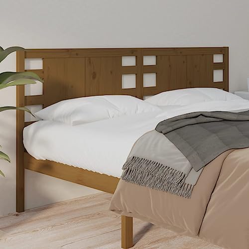 Qnhdfrt Kopfteil Bett aus Massiv-Kiefer Honigbraun 206x4x100 cm Rustic Chic als Headboard for Bed Rückenlehne für Schlaf- und Gästezimmer von Qnhdfrt