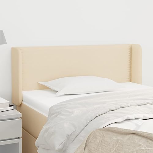 Qnhdfrt Kopfteil Bett mit Ohren Creme 103x16x78/88 cm aus strapazierfähigem Stoff und Holz Höhenverstellbare Rückenlehne für Schlafzimmer Qnhdfrt Kopfteil Bett mit Ohren Creme 103x16x78/88 cm aus strapazierfähigem Stoff und Holz Höhenverstellbare Rückenlehne für Schlafzimmer von Qnhdfrt