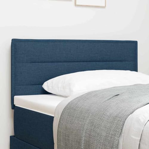 Qnhdfrt Kopfteil Blau 100 cm aus Massivholz Verstellbare Höhe Modernes Linien Design Robuste Wandmontage für Schlafzimmer und Gästezimmer von Qnhdfrt