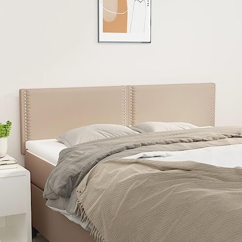 Qnhdfrt Kopfteil Cappuccino 72x5x78/88 cm Set 2er Hochwertiges Kunstleder Höhenverstellbar Moderner Look Robust und Bequem für Schlafzimmer und Gästezimmer von Qnhdfrt
