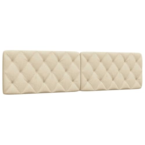 Qnhdfrt Kopfteil Creme 202x48 cm aus strapazierfähigem Polyester mit Rautensteppung Bequeme Rückenlehne und Wandbefestigung für 200 cm Matratzen in modernem Schlafzimmer Look Qnhdfrt Kopfteil Creme 202x48 cm aus strapazierfähigem Polyester mit Rautensteppung Bequeme Rückenlehne und Wandbefestigung für 200 cm Matratzen in modernem Schlafzimmer Look von Qnhdfrt