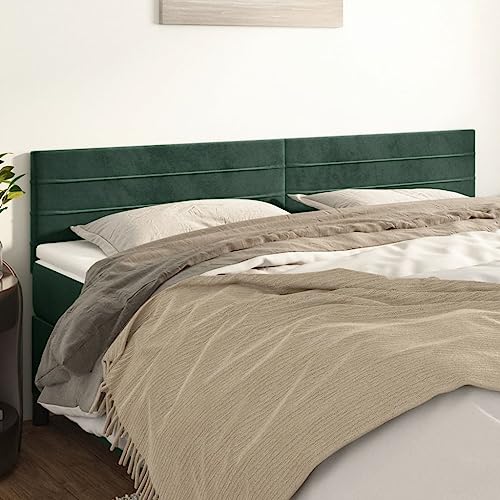 Qnhdfrt Kopfteil Dunkelgrün Samt 160x78/88 cm Höhenverstellbar 2er Set Kopfteil Bett mit massiver Lärchenholz Basis Bequeme Rückenlehne für Schlafzimmer Deko Qnhdfrt Kopfteil Dunkelgrün Samt 160x78/88 cm Höhenverstellbar 2er Set Kopfteil Bett mit massiver Lärchenholz Basis Bequeme Rückenlehne für Schlafzimmer Deko von Qnhdfrt