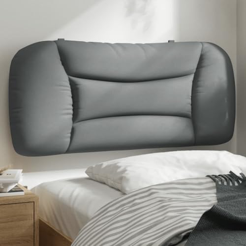 Qnhdfrt Kopfteil Hvar 80x48 cm Hellgrau Stoffkopfteil Kissen aus Polyester Wandpolster Wellendesign Rückenlehne für 80 cm Bett Modern & Langlebig für Schlafzimmer von Qnhdfrt