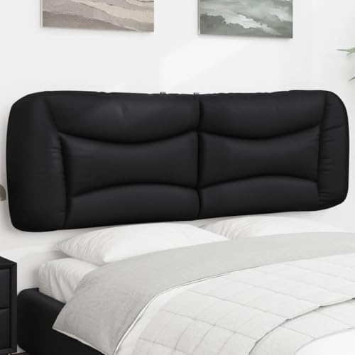 Qnhdfrt Kopfteil Hvar Schwarz 170x48 cm Kunstleder Modernes Wellen-Design mit PP-Polsterung Langlebiges wandmontiertes Bed headboard für 160 cm Matratzen Qnhdfrt Kopfteil Hvar Schwarz 170x48 cm Kunstleder Modernes Wellen-Design mit PP-Polsterung Langlebiges wandmontiertes Bed headboard für 160 cm Matratzen von Qnhdfrt