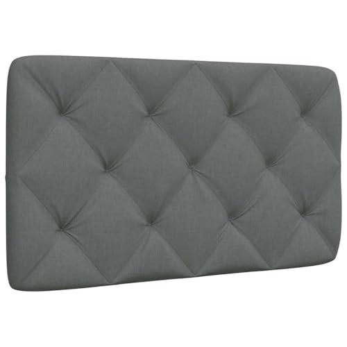 Qnhdfrt Kopfteil Kissen Dunkelgrau 82x48 cm aus strapazierfähigem Polyester mit RautenSteppung für 80 cm breite Bettgestelle und Wandmontage Modernes Design für Schlafzimmer von Qnhdfrt