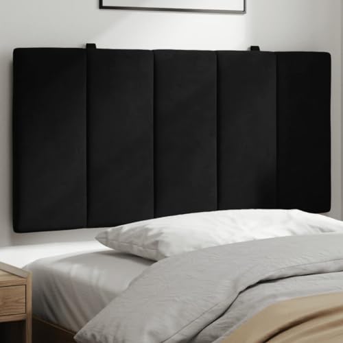 Qnhdfrt Kopfteil Kissen Hanko 100 cm Schwarz Samt Rückenlehne mit Schaumstoff Modernes Design für Bett und Wandmontage Wohn Schlafzimmer geeignet Qnhdfrt Kopfteil Kissen Hanko 100 cm Schwarz Samt Rückenlehne mit Schaumstoff Modernes Design für Bett und Wandmontage Wohn Schlafzimmer geeignet von Qnhdfrt