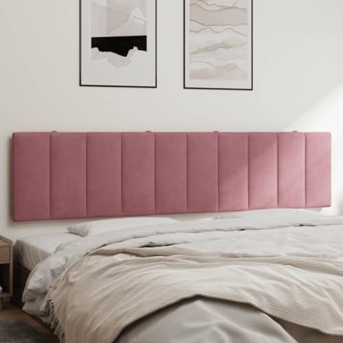Qnhdfrt Kopfteil Kissen Hanko 200 cm Rosa Samt mit Schaumstoff Rückenlehne Easy Install Wandpolster für Bett und Schlafzimmer Qnhdfrt Kopfteil Kissen Hanko 200 cm Rosa Samt mit Schaumstoff Rückenlehne Easy Install Wandpolster für Bett und Schlafzimmer von Qnhdfrt