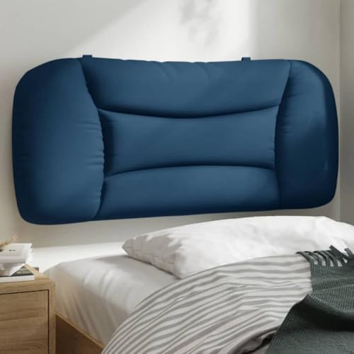 Qnhdfrt Kopfteil Kissen Hvar Blau 100x15x48 cm aus strapazierfähigem Polyester wellenförmiges Rückenlehne Bett für bequemes Sitzen Lesen Schlafzimmer von Qnhdfrt