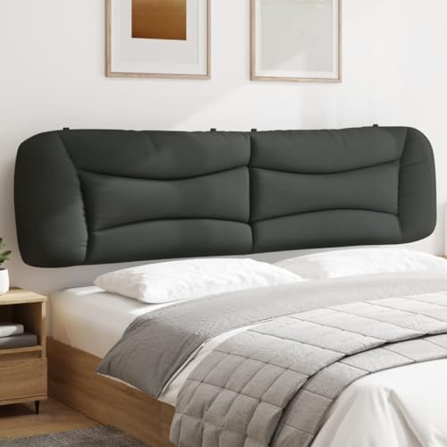 Qnhdfrt Kopfteil Kissen Hvar Dunkelgrau 210x48 cm Stoff headboards for Bed mit Wellen Design & Rückenlehne für 200 cm Matratzen Qnhdfrt Kopfteil Kissen Hvar Dunkelgrau 210x48 cm Stoff headboards for Bed mit Wellen Design & Rückenlehne für 200 cm Matratzen von Qnhdfrt
