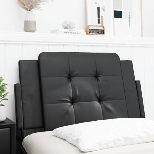 Qnhdfrt Kopfteil Kissen Zadar 90 x 48 cm Schwarz Kunstleder Bequeme Rückenlehne für Bett mit Klett LED Befestigung und Wandgurten Modernes Design für Schlafzimmer und Gästezimmer Qnhdfrt Kopfteil Kissen Zadar 90 x 48 cm Schwarz Kunstleder Bequeme Rückenlehne für Bett mit Klett LED Befestigung und Wandgurten Modernes Design für Schlafzimmer und Gästezimmer von Qnhdfrt