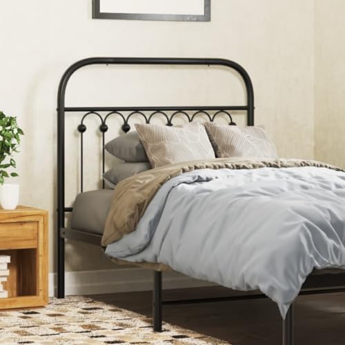 Qnhdfrt Kopfteil Metall Schwarz 90 cm Modernes Schwarzes Stahl Kopfteil Bett 95 x 3 x 100 cm Robuste Rückenlehne Schlafzimmer für 90 cm Matratze Qnhdfrt Kopfteil Metall Schwarz 90 cm Modernes Schwarzes Stahl Kopfteil Bett 95 x 3 x 100 cm Robuste Rückenlehne Schlafzimmer für 90 cm Matratze von Qnhdfrt