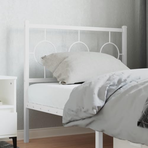 Qnhdfrt Kopfteil Metall Weiß 95x3x91 cm Modernes Design Stabil Robust für Jugendzimmer & Gästezimmer von Qnhdfrt