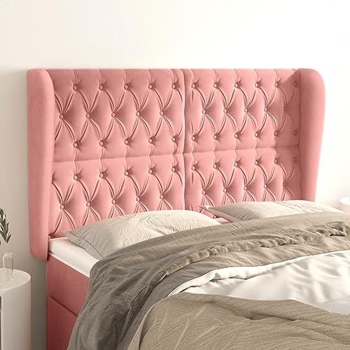 Qnhdfrt Kopfteil Rosa 147 cm Samt Bettkopfteil mit Höhenverstellung und Ohren modernes Wandpolster für Schlafzimmer Dekoration Qnhdfrt Kopfteil Rosa 147 cm Samt Bettkopfteil mit Höhenverstellung und Ohren modernes Wandpolster für Schlafzimmer Dekoration von Qnhdfrt