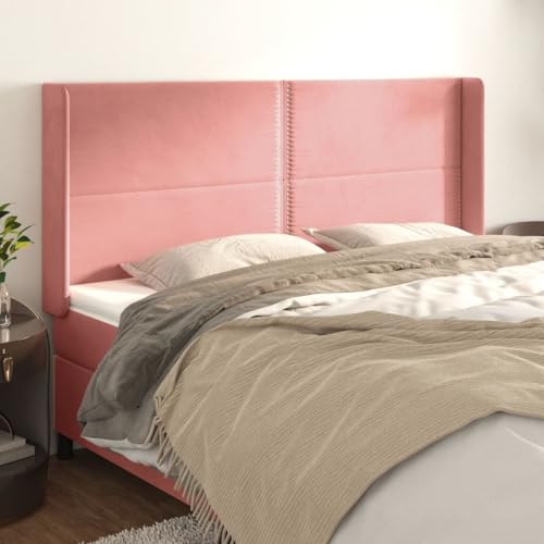 Qnhdfrt Kopfteil Rosa 183 cm Samt Höhenverstellbares Bettkopfteil mit Ohren Massivholzbeinen Bequeme Rückenlehne Modernes Design für Schlafzimmer Qnhdfrt Kopfteil Rosa 183 cm Samt Höhenverstellbares Bettkopfteil mit Ohren Massivholzbeinen Bequeme Rückenlehne Modernes Design für Schlafzimmer von Qnhdfrt