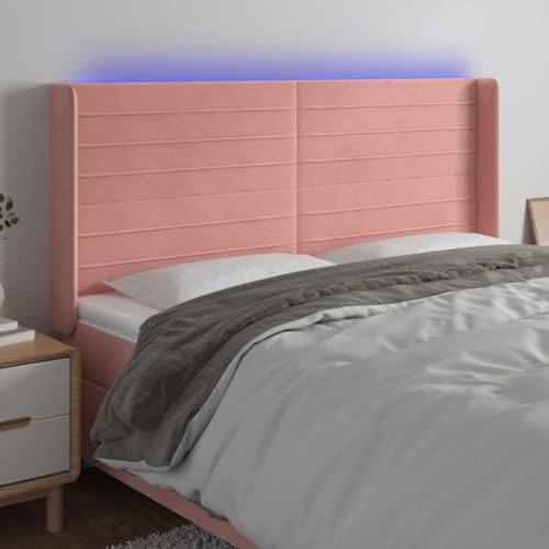 Qnhdfrt Kopfteil Rosa 203x16x118/128 cm LED Beleuchtung Samt Höhenverstellbar Modernes Bett Kopfteil für Schlafzimmer Qnhdfrt Kopfteil Rosa 203x16x118/128 cm LED Beleuchtung Samt Höhenverstellbar Modernes Bett Kopfteil für Schlafzimmer von Qnhdfrt