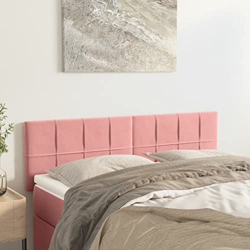 Qnhdfrt Kopfteil Rosa Samt 144x78/88 cm höhenverstellbar massives Lärchenholz Beine 2er Set weicher Rückenlehne für Schlafzimmer und Gästezimmer Qnhdfrt Kopfteil Rosa Samt 144x78/88 cm höhenverstellbar massives Lärchenholz Beine 2er Set weicher Rückenlehne für Schlafzimmer und Gästezimmer von Qnhdfrt